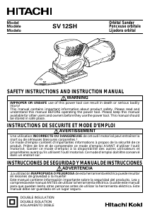 Manual de uso Hitachi SV 12SH Lijadora orbital