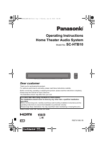 Handleiding Panasonic SC-HTB10EB Home cinema set