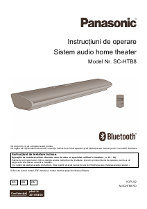Manual Panasonic SC-HTB8 Sistemul home cinema