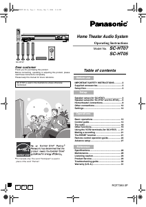 Manual Panasonic SC-HT05 Home Theater System