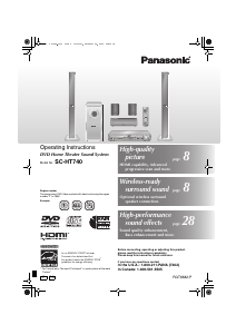 Handleiding Panasonic SC-HT740 Home cinema set