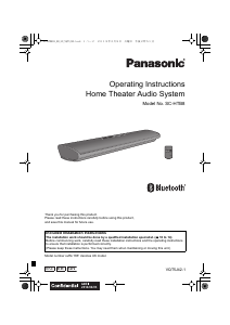 Manual Panasonic SC-HTB8GN Home Theater System