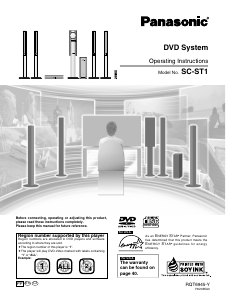 Manual Panasonic SC-ST1 Home Theater System