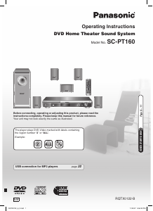 Manual Panasonic SC-PT160 Home Theater System