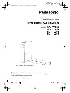 Handleiding Panasonic SC-HTB200GN Home cinema set