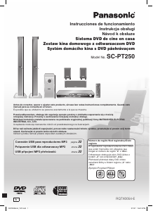 Manual Panasonic SC-PT250 Sistemul home cinema