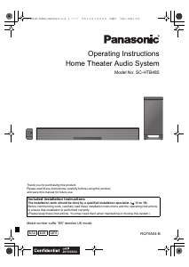 Manual Panasonic SC-HTB485GN Home Theater System