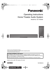 Manual Panasonic SC-HTB385EB Home Theater System
