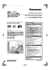 Manual Panasonic SC-HT623 Home Theater System