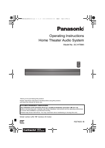 Manual Panasonic SC-HTB65EB Home Theater System