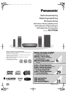 Brugsanvisning Panasonic SC-PTX50 Hjemmebiosystem