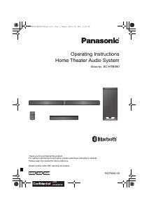 Manual Panasonic SC-HTB550EG Home Theater System