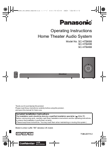 Manual Panasonic SC-HTB688EB Home Theater System