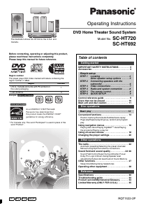 Manual Panasonic SC-HT692 Home Theater System