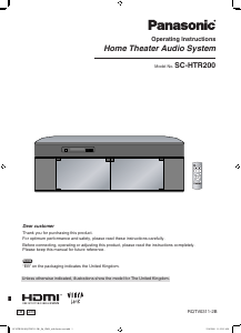 Manual Panasonic SC-HTR200EB Home Theater System
