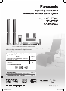 Manual Panasonic SC-PT850 Home Theater System