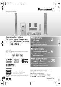 Manual Panasonic SC-HT743 Home Theater System