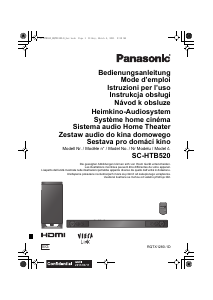 Instrukcja Panasonic SC-HTB520EG Zestaw kina domowego