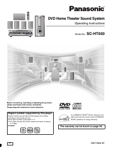 Manual Panasonic SC-HT650P Home Theater System