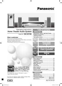 Manual Panasonic SC-HT40 Home Theater System