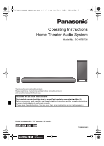 Bruksanvisning Panasonic SC-HTB700EB Hembiopaket