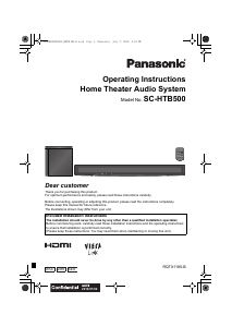 Manual Panasonic SC-HTB500GN Home Theater System