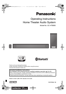 Bruksanvisning Panasonic SC-HTB880GN Hembiopaket