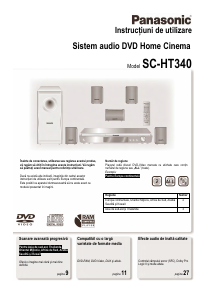Manual Panasonic SC-HT340 Sistemul home cinema
