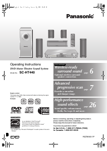 Bruksanvisning Panasonic SC-HT440 Hembiopaket
