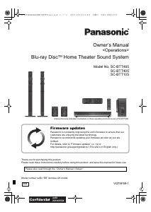 Bruksanvisning Panasonic SC-BTT105EB Hembiopaket