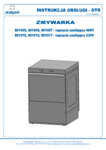 Instrukcja Stalgast 801007 Zmywarka