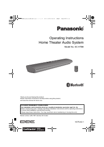 Bruksanvisning Panasonic SC-HTB8EB Hembiopaket