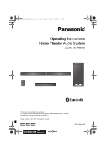 Bruksanvisning Panasonic SC-HTB550EB Hembiopaket