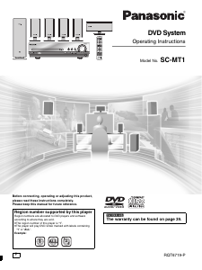 Manual Panasonic SC-MT1P Home Theater System