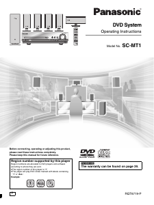 Bruksanvisning Panasonic SC-MT1P Hembiopaket