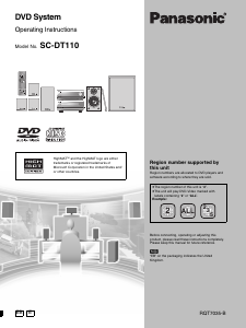 Manual Panasonic SC-DT110E Home Theater System