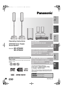 Bruksanvisning Panasonic SC-HT833V Hembiopaket