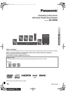 Bruksanvisning Panasonic SC-XH50EB Hembiopaket