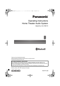 Manual Panasonic SC-HTB170GN Home Theater System