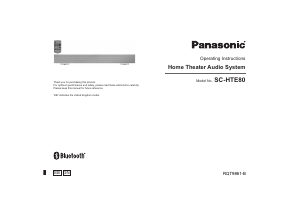 Manual Panasonic SC-HTE80GN Home Theater System