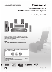 Manual Panasonic SC-PT450 Home Theater System