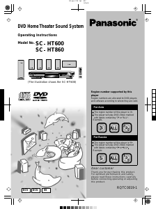 Bruksanvisning Panasonic SC-HT860 Hembiopaket
