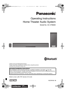Manual Panasonic SC-HTB680GN Home Theater System