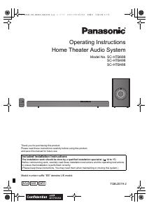 Bruksanvisning Panasonic SC-HTB688GN Hembiopaket