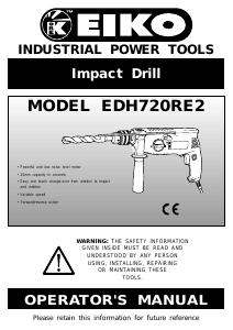 Manual K-Eiko EDH720RE2 Impact Drill