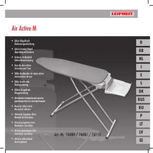 Rokasgrāmata Leifheit 76110 Air Active M Gludināšanas dēlis