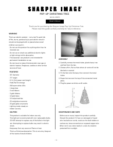 Manual Sharper Image 204871 Pop-Up Christmas Tree