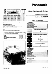Bruksanvisning Panasonic SC-HT400 Hembiopaket