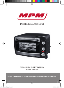 Instrukcja MPM MPE-01 Piekarnik