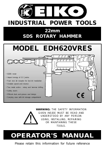 Manual K-Eiko EDH620VRES Rotary Hammer